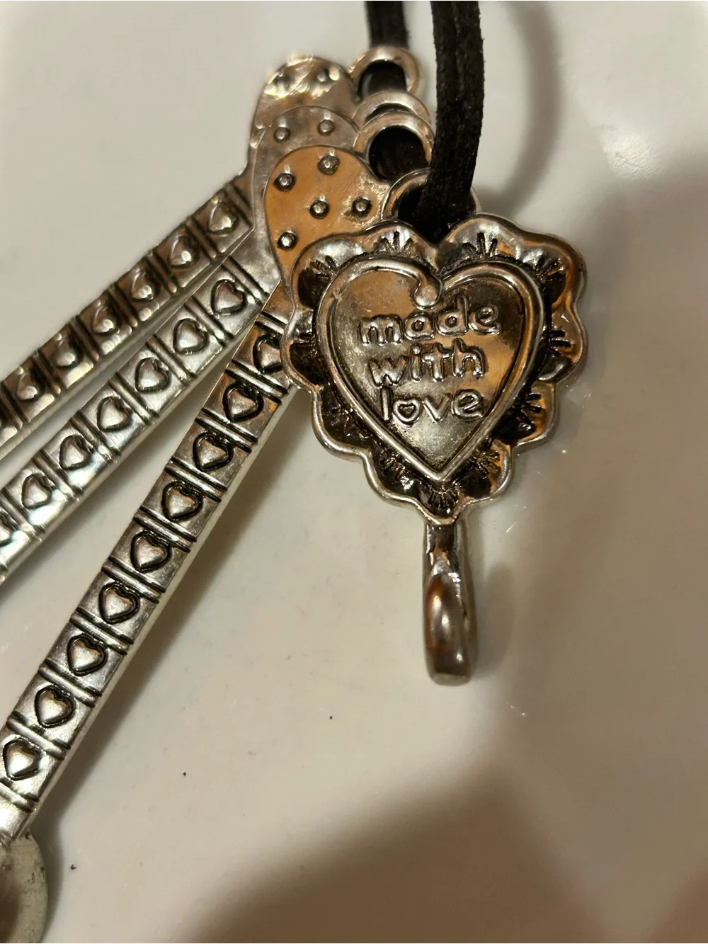 GANZ Silver-Tone 'Made With Love' Teaspoon Measuring Set pinch smidge dash love